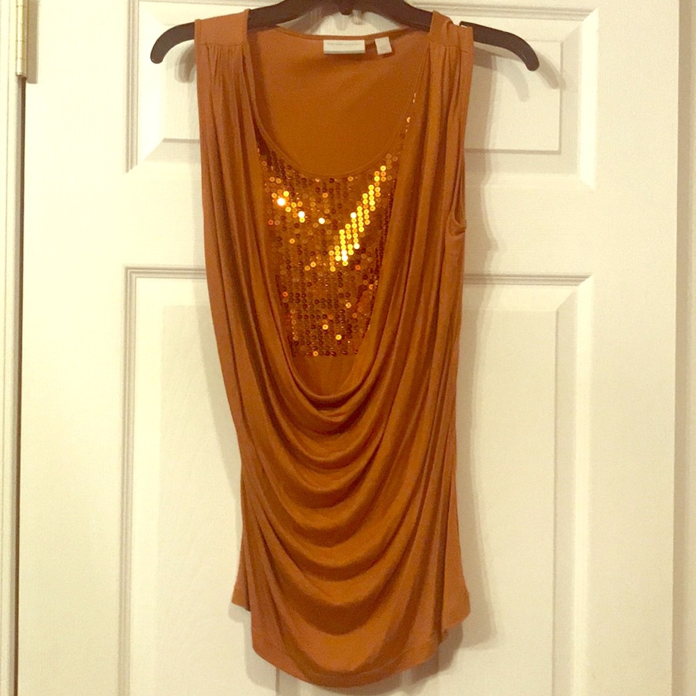 Sleeveless top with sequins